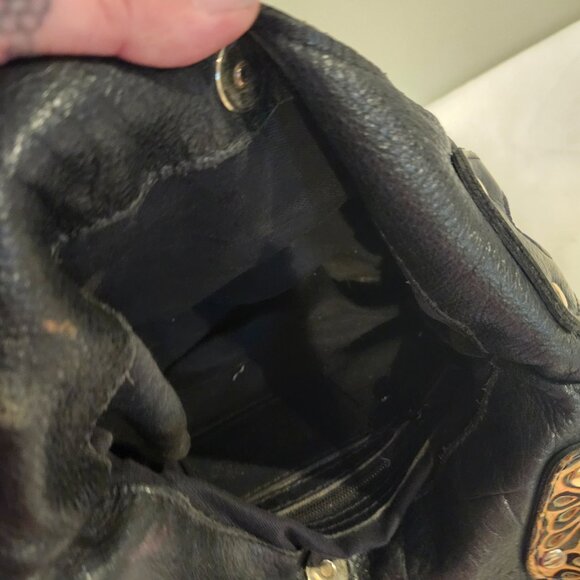 Elie Handbags Custom Artisan Tooled Leather Shoulder Bag - Picture 4 of 6